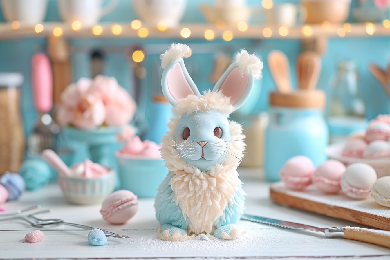 Créez facilement un adorable lapin en pâte à sucre : tutoriel complet !